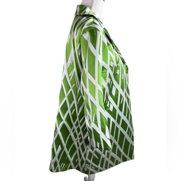 The Look Green Apple Party Patterned Jacket Size XXL - Picture 5 of 12